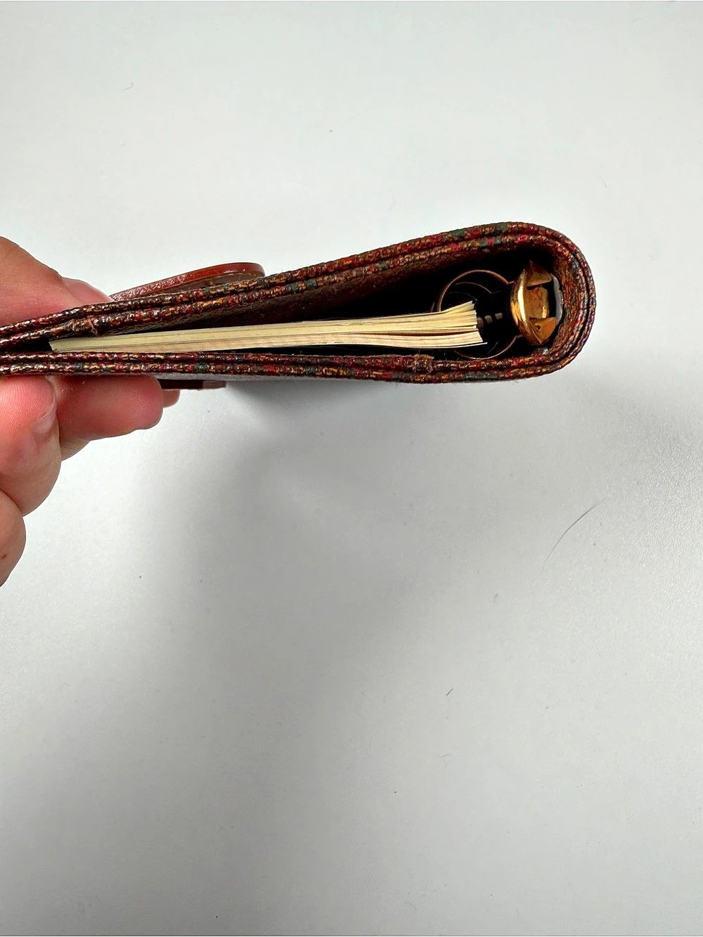 Etro Paisley Ring Planner Organizer in Brown & Orange - Picture 4 of 9